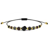 KiANU - Blansoletka znaki Zodiaku dla Koziorożca - onyks, granat, hematyt, turmalin